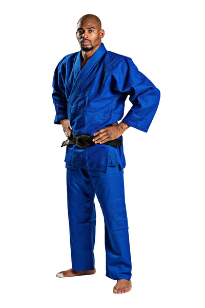blue judo dress Ronin Brand Champion Comp Judo Uniform